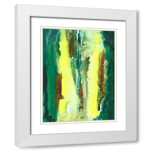 The Falls II White Modern Wood Framed Art Print with Double Matting by Combs, Joyce
