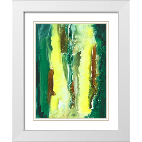 The Falls II White Modern Wood Framed Art Print with Double Matting by Combs, Joyce