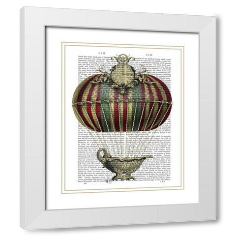 Baroque Fantasy Balloon 3 White Modern Wood Framed Art Print with Double Matting by Fab Funky