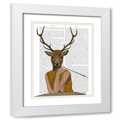 Dear Audrey White Modern Wood Framed Art Print with Double Matting by Fab Funky