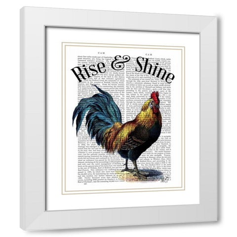 Rise and Shine White Modern Wood Framed Art Print with Double Matting by Fab Funky