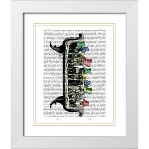 Dogs on Sofa White Modern Wood Framed Art Print with Double Matting by Fab Funky