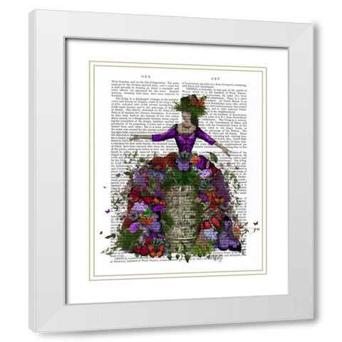 Butterfly House Queen White Modern Wood Framed Art Print with Double Matting by Fab Funky