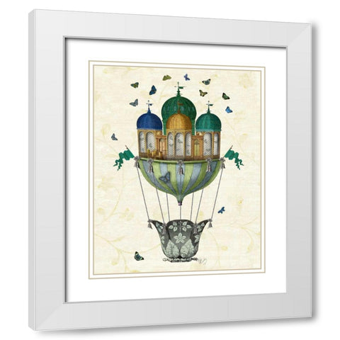 Butterfly House White Modern Wood Framed Art Print with Double Matting by Fab Funky