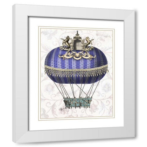 Baroque Balloon With Temple White Modern Wood Framed Art Print with Double Matting by Fab Funky