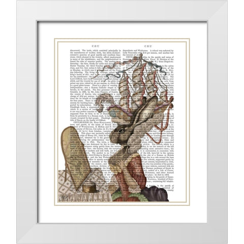 Bunny Antoinette White Modern Wood Framed Art Print with Double Matting by Fab Funky