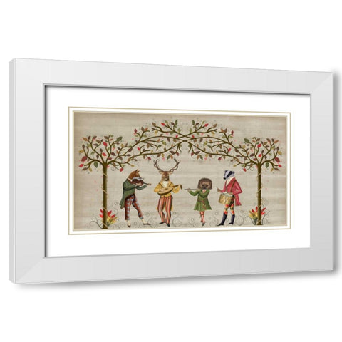 Minstrel Group White Modern Wood Framed Art Print with Double Matting by Fab Funky
