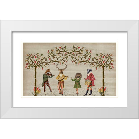 Minstrel Group White Modern Wood Framed Art Print with Double Matting by Fab Funky