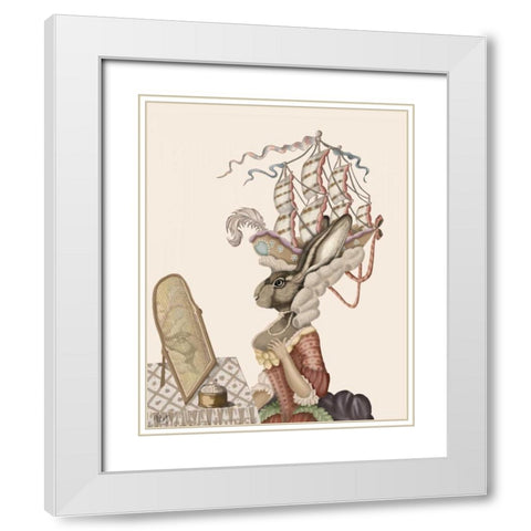 Bunny Antoinette White Modern Wood Framed Art Print with Double Matting by Fab Funky