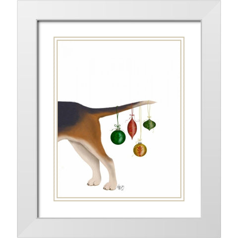 Bummer White Modern Wood Framed Art Print with Double Matting by Fab Funky