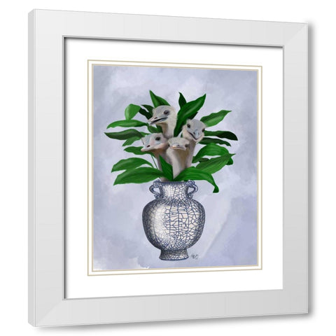 Strange Lillies White Modern Wood Framed Art Print with Double Matting by Fab Funky