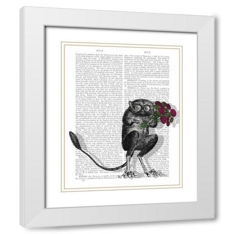 Freaky Flowers White Modern Wood Framed Art Print with Double Matting by Fab Funky