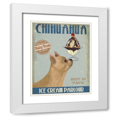 Chihuahua, Fawn, Ice Cream White Modern Wood Framed Art Print with Double Matting by Fab Funky