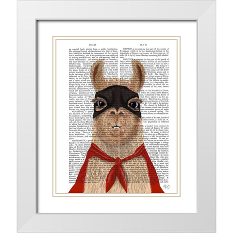 Super Llama White Modern Wood Framed Art Print with Double Matting by Fab Funky