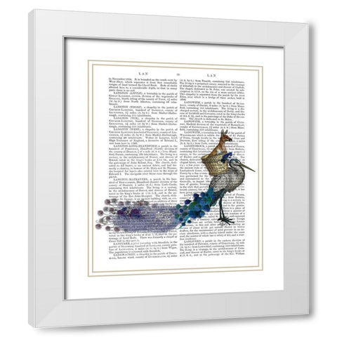 Kangaroo Ride White Modern Wood Framed Art Print with Double Matting by Fab Funky