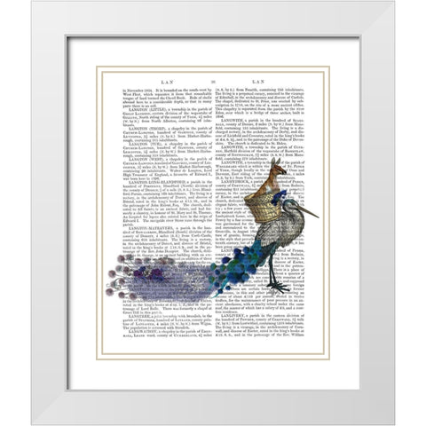 Kangaroo Ride White Modern Wood Framed Art Print with Double Matting by Fab Funky