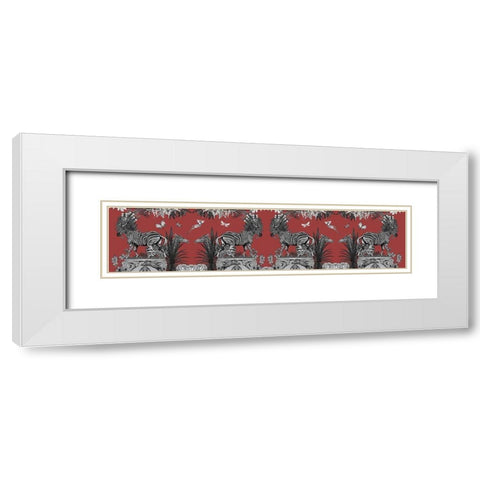 Livoris Feritas Zebra Design, Whole White Modern Wood Framed Art Print with Double Matting by Fab Funky