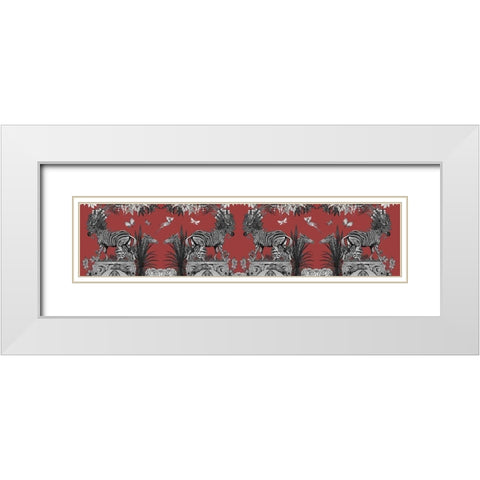 Livoris Feritas Zebra Design, Whole White Modern Wood Framed Art Print with Double Matting by Fab Funky