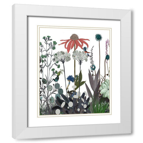 Wildflower Bloom, Ostrich White Modern Wood Framed Art Print with Double Matting by Fab Funky