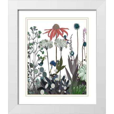 Wildflower Bloom, Ostrich White Modern Wood Framed Art Print with Double Matting by Fab Funky