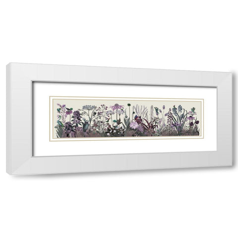 Wildflower Blush White Modern Wood Framed Art Print with Double Matting by Fab Funky