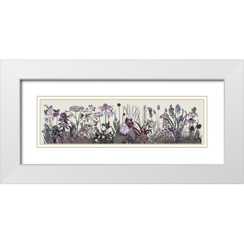 Wildflower Blush White Modern Wood Framed Art Print with Double Matting by Fab Funky