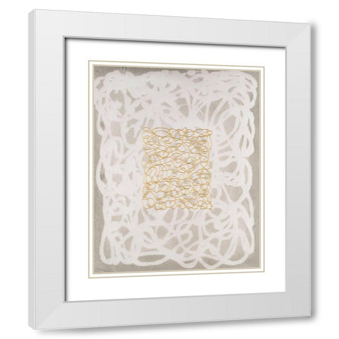 Golden Meringue I White Modern Wood Framed Art Print with Double Matting by Lam, Vanna
