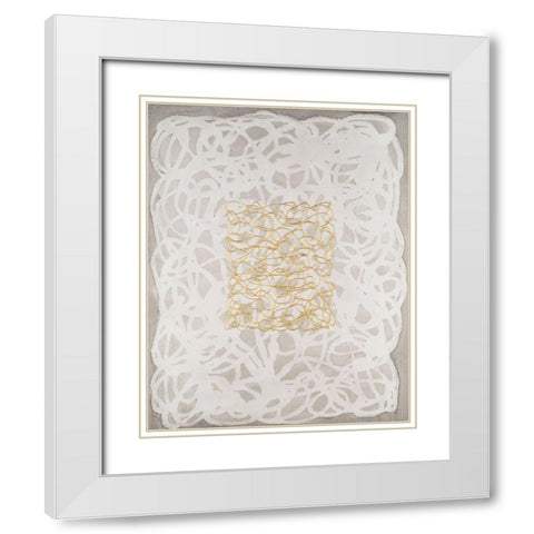 Golden Meringue II White Modern Wood Framed Art Print with Double Matting by Lam, Vanna