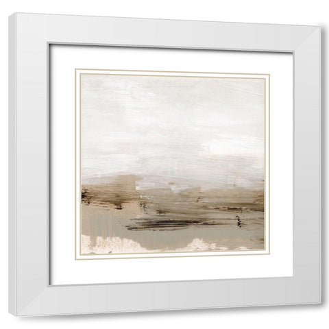 Brushed Pavement II White Modern Wood Framed Art Print with Double Matting by Parker, Jennifer Paxton