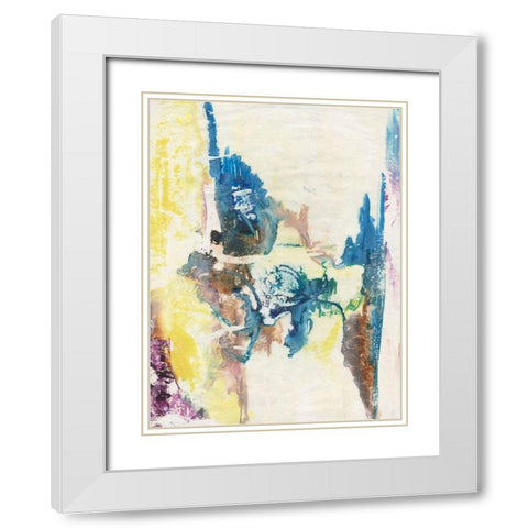 Jungle Magic I White Modern Wood Framed Art Print with Double Matting by Combs, Joyce