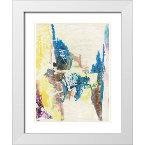 Jungle Magic I White Modern Wood Framed Art Print with Double Matting by Combs, Joyce