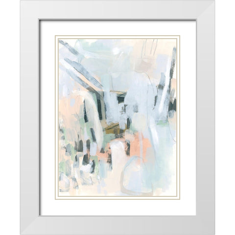 Rhythm Steppe II White Modern Wood Framed Art Print with Double Matting by Vess, June Erica