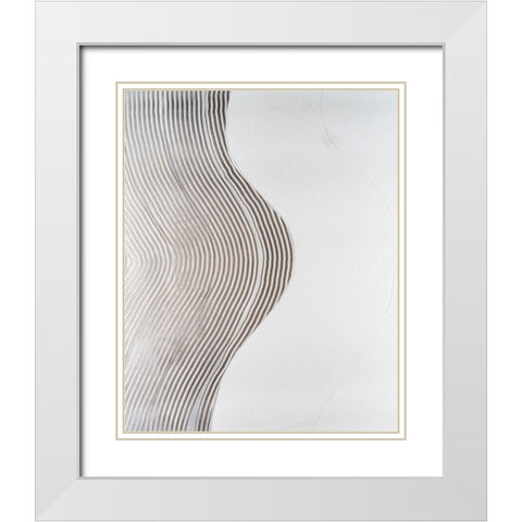 UA Slow Going II White Modern Wood Framed Art Print with Double Matting by Lam, Vanna