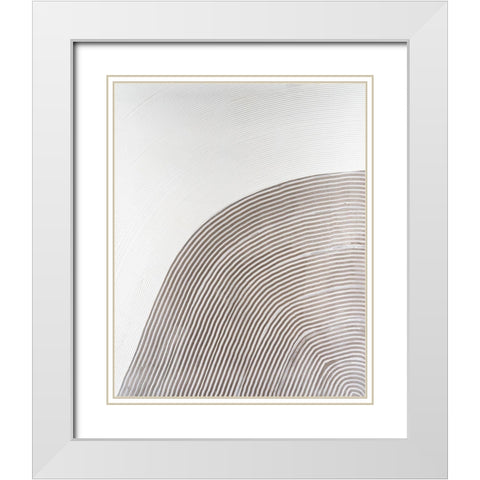 UA Slow Going III White Modern Wood Framed Art Print with Double Matting by Lam, Vanna