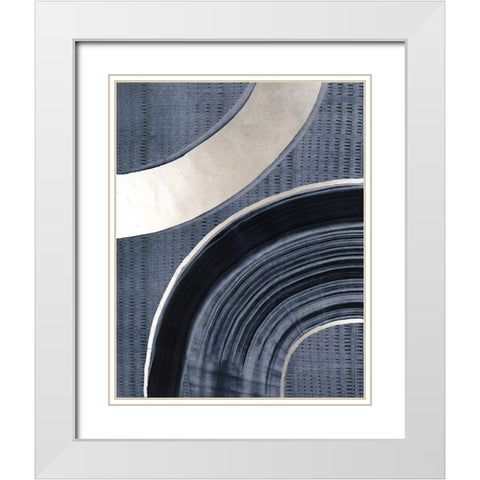 Micron I White Modern Wood Framed Art Print with Double Matting by Lam, Vanna