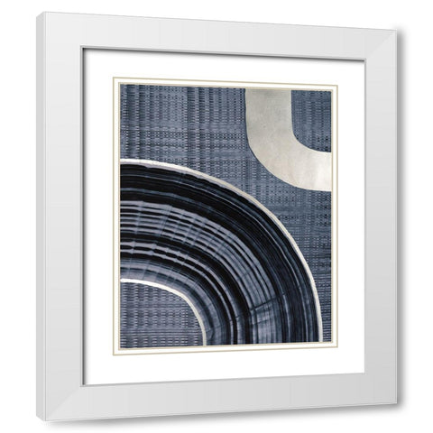 Micron II White Modern Wood Framed Art Print with Double Matting by Lam, Vanna