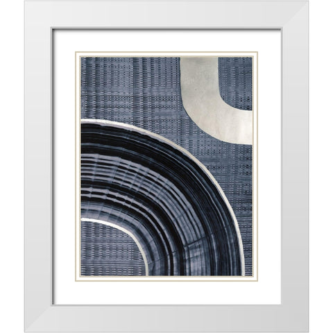 Micron II White Modern Wood Framed Art Print with Double Matting by Lam, Vanna
