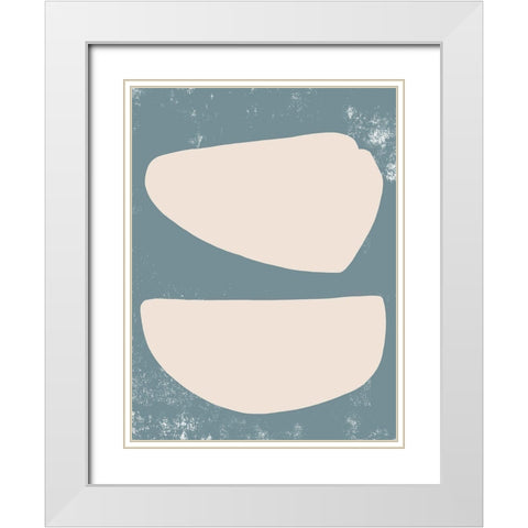 Sage and Sandstone II White Modern Wood Framed Art Print with Double Matting by Green, Jacob