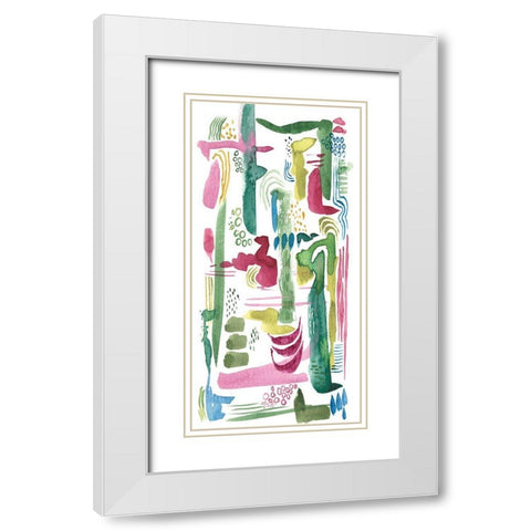 Hypothetical II White Modern Wood Framed Art Print with Double Matting by Moore, Regina