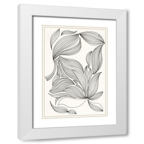 Giddy I White Modern Wood Framed Art Print with Double Matting by Moore, Regina