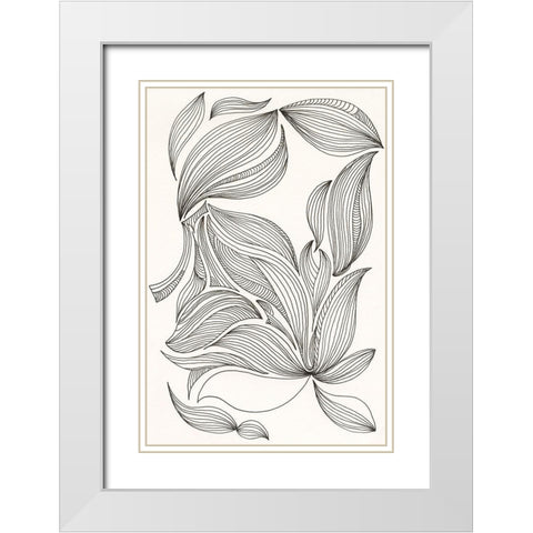 Giddy I White Modern Wood Framed Art Print with Double Matting by Moore, Regina