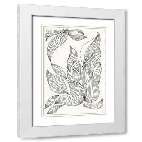 Giddy II White Modern Wood Framed Art Print with Double Matting by Moore, Regina