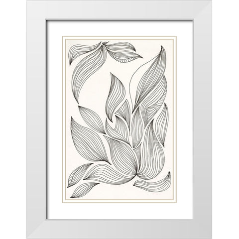 Giddy II White Modern Wood Framed Art Print with Double Matting by Moore, Regina