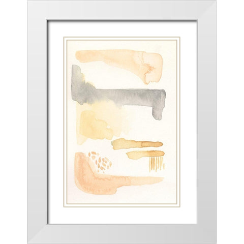 Faint Tinge I White Modern Wood Framed Art Print with Double Matting by Moore, Regina