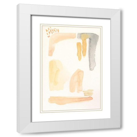 Faint Tinge II White Modern Wood Framed Art Print with Double Matting by Moore, Regina