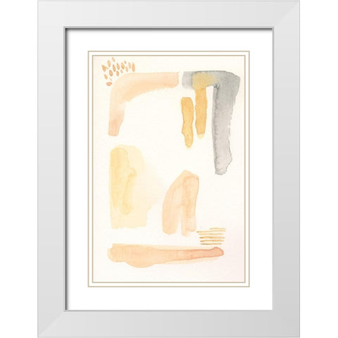 Faint Tinge II White Modern Wood Framed Art Print with Double Matting by Moore, Regina