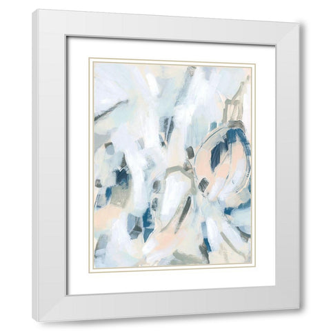 Blue Notes III White Modern Wood Framed Art Print with Double Matting by Vess, June Erica