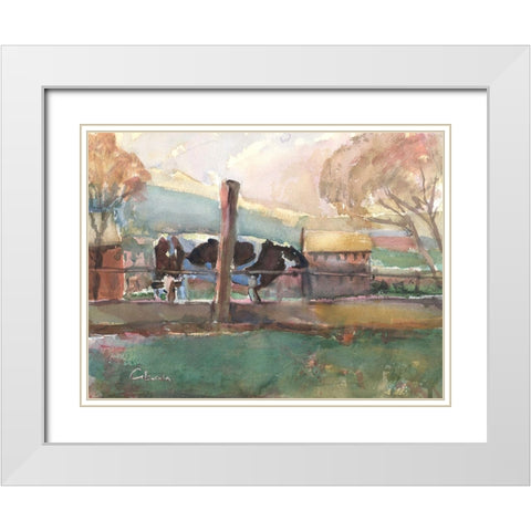 Happy Hour White Modern Wood Framed Art Print with Double Matting by Calcasola, Stephen