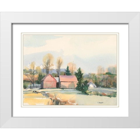 Flemings in Suffield Connecticut White Modern Wood Framed Art Print with Double Matting by Calcasola, Stephen