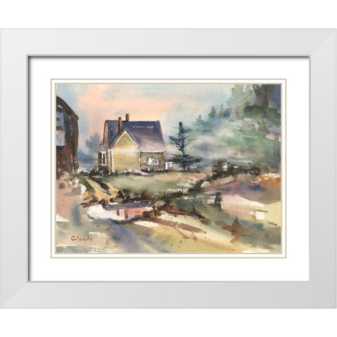 Laundry Day White Modern Wood Framed Art Print with Double Matting by Calcasola, Stephen